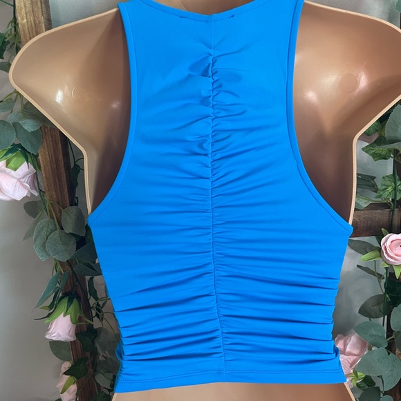 Zara Front & Back Ruched Cropped Top NWT Size Small - Picture 3 of 7